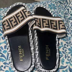 Stylish Logo Pattern Sandals